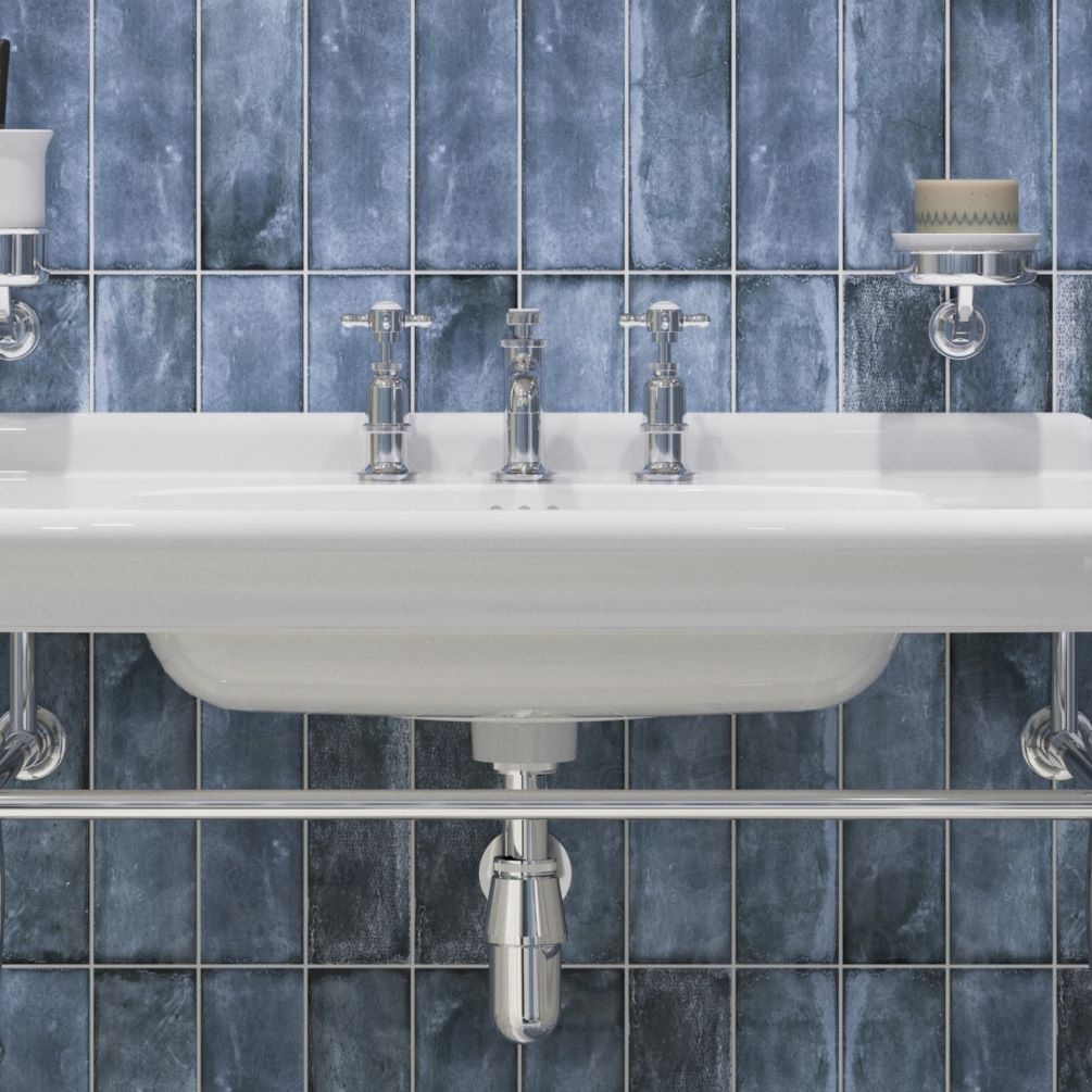 Lifestyle image of Burlington Guild Chrome 3 Tap Hole Basin Tap